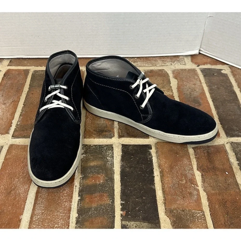 J. Murphy Navy Blue Suede Chukka Boots Leather Preppy Academia Midtop Men's 10.5
